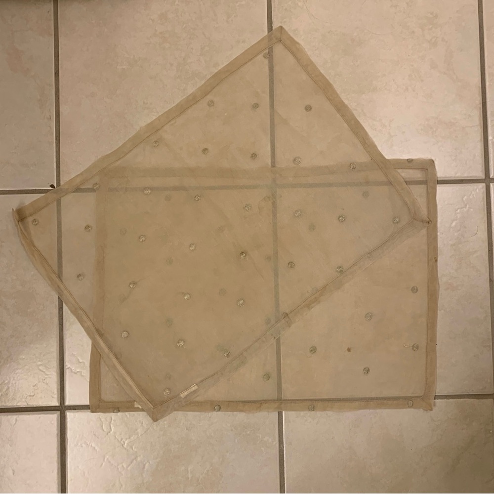 4/$15 Two sheer polka-dot placemats